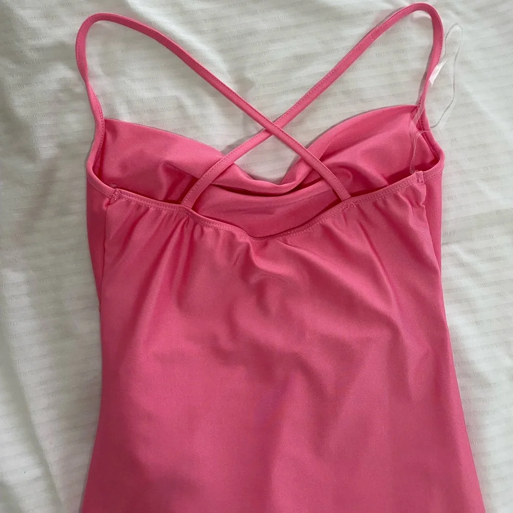 New Draped Satin Mini Dress - Picture 4 of 5